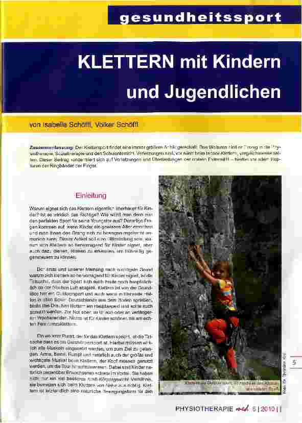 Vorschauseite 1: KLETTERN mit Kindern und Jugendlichen