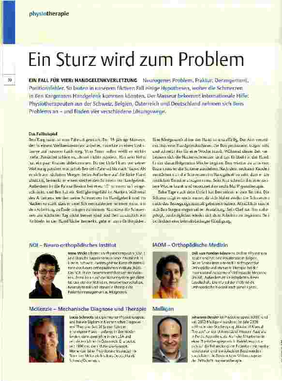 Vorschauseite 1: Ein Sturz wird zum Problem