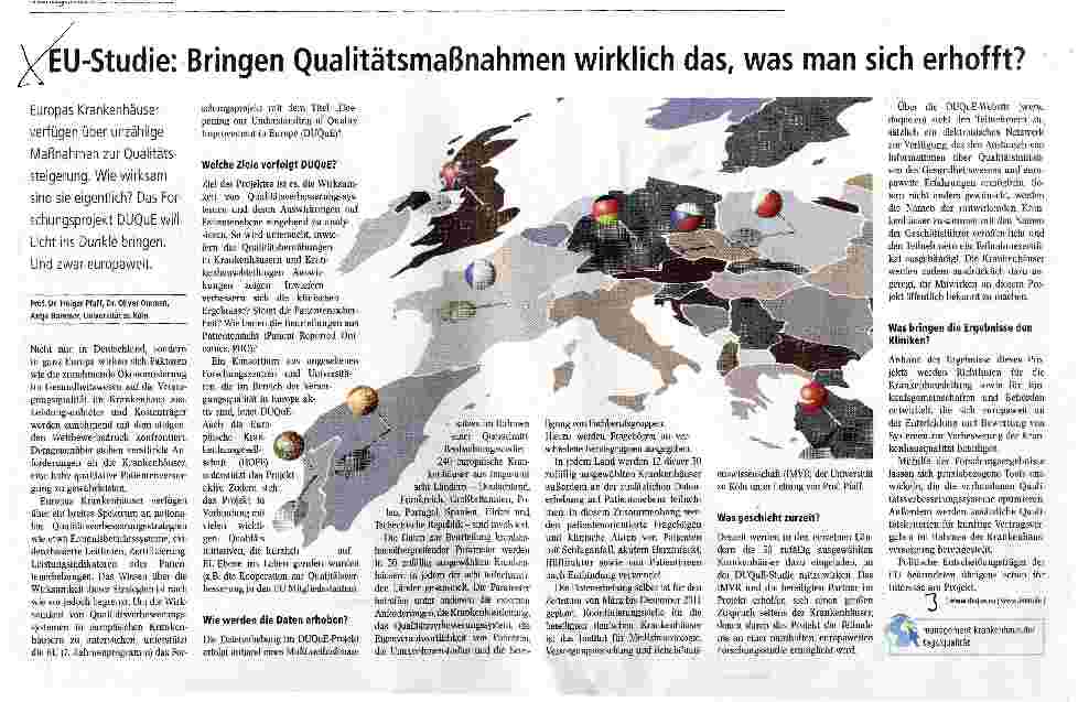 Vorschauseite 1: EU-Studie: Bringen Qualitätsmaßnahmen wirklich das, was man sich erhofft?