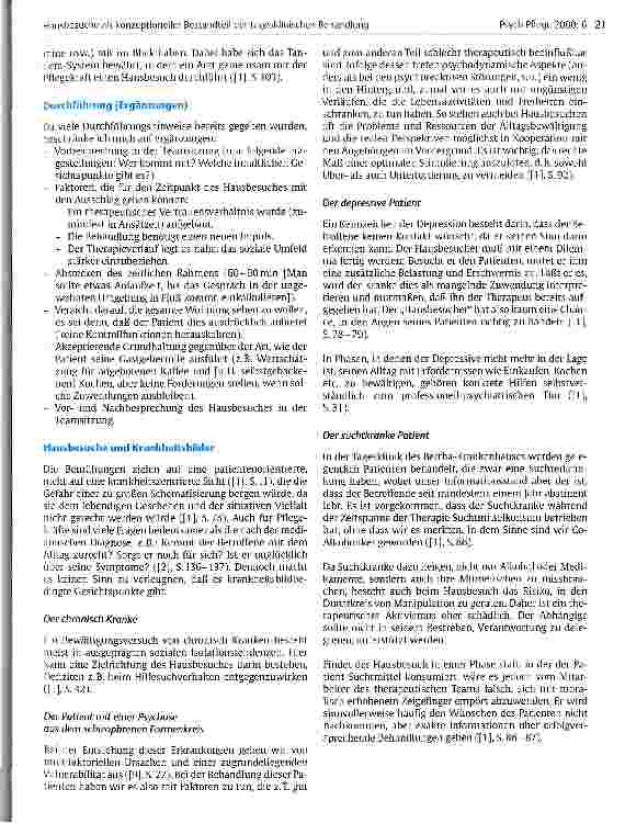 Vorschauseite 6: Hausbesuche als konzeptioneller Bestandteil der tagesklinischen Behandlung