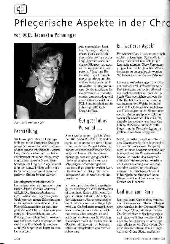 Vorschauseite 1: Pflegerische Aspekte in der Chronisch-Krankenpflege