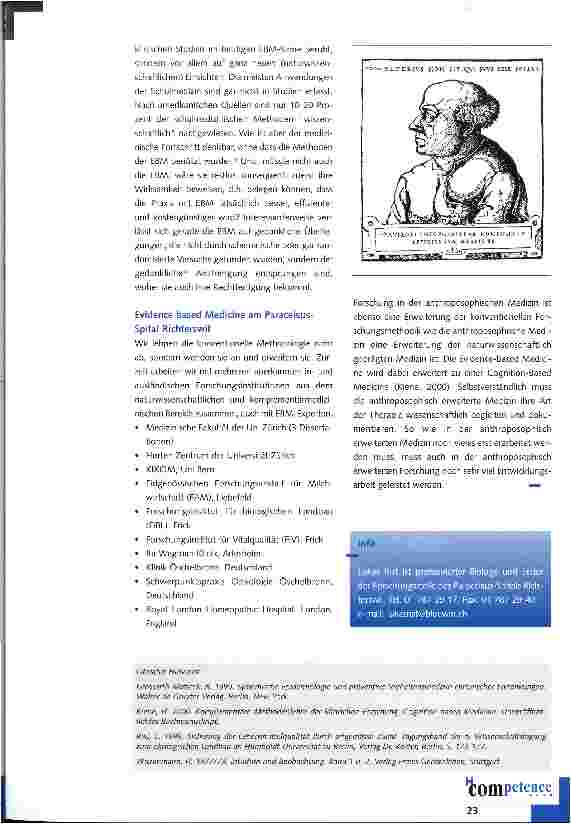 Vorschauseite 3: Evidence Based Medicine im anthroposophischen Spital