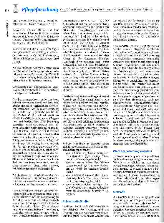 Vorschauseite 2: Untersuchung der Situation von Angehörigen beatmeter Patienten und Pflegenden im Intensivbereich