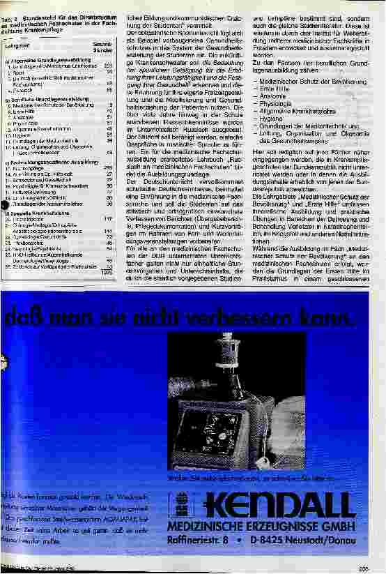 Vorschauseite 3: Krankenpflege in der DDR 3. Folge: Das medizinische Fachschulstudium