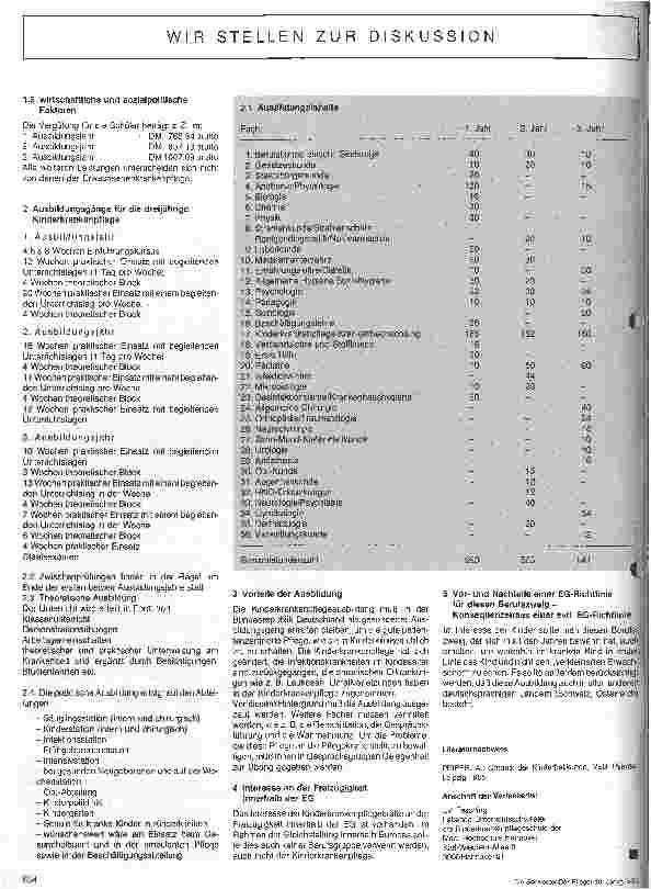 Vorschauseite 2: Gedanken zum Berufsbild Kinderkrankenschwester/-pfleger