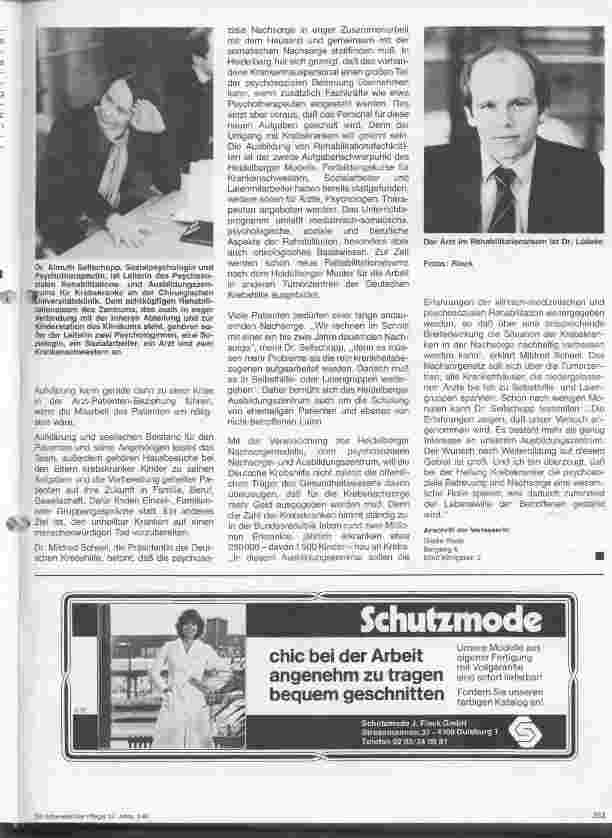 Vorschauseite 2: Zur Heilung von Krebspatienten gehört auch die psychosoziale Nachsorge