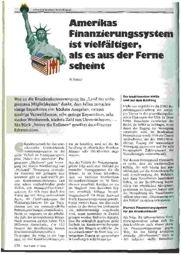 Vorschauseite 1: Amerikas Finanzierungssystem ist vielfältiger, als es aus der Ferne scheint