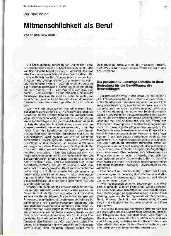 Vorschauseite 1: Mitmenschlichkeit im Beruf