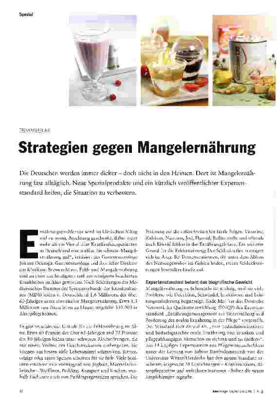 Vorschauseite 1: Strategien gegen Mangelernährung