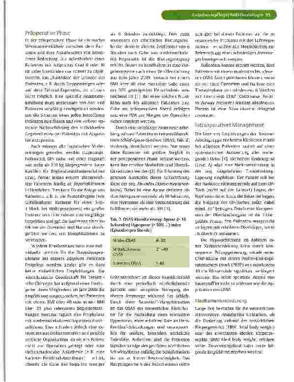 Vorschauseite 2: Anästhesiologisches Management bei extremer Adipositas