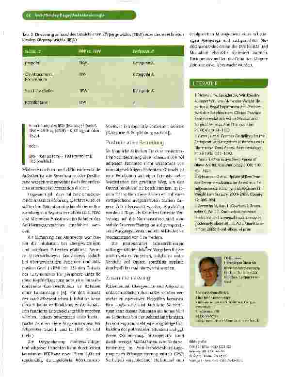 Vorschauseite 3: Anästhesiologisches Management bei extremer Adipositas