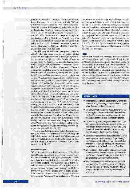 Vorschauseite 6: Analgosedierung für schmerzhafte Eingriffe bei Kindern und Jugendlichen
