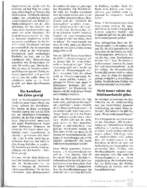Vorschauseite 2: Wettbewerb braucht Regeln