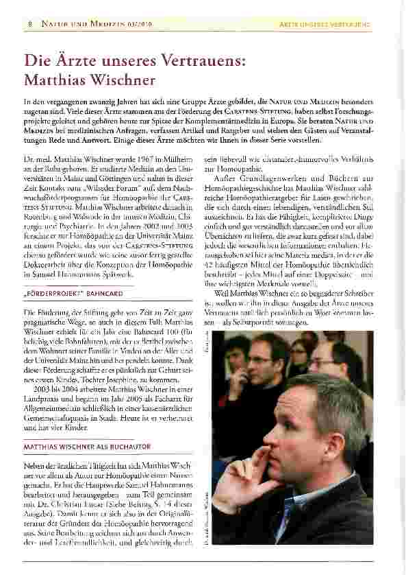 Vorschauseite 1: Die Arzte unseres Vertrauens: Matthias Wischner
