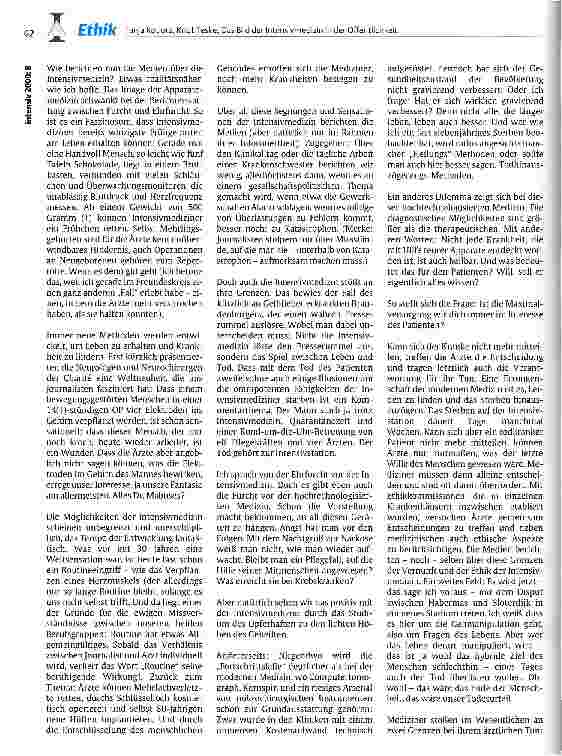 Vorschauseite 2: Das Bild der Intensivmedizin in der Öffentlichkeit
