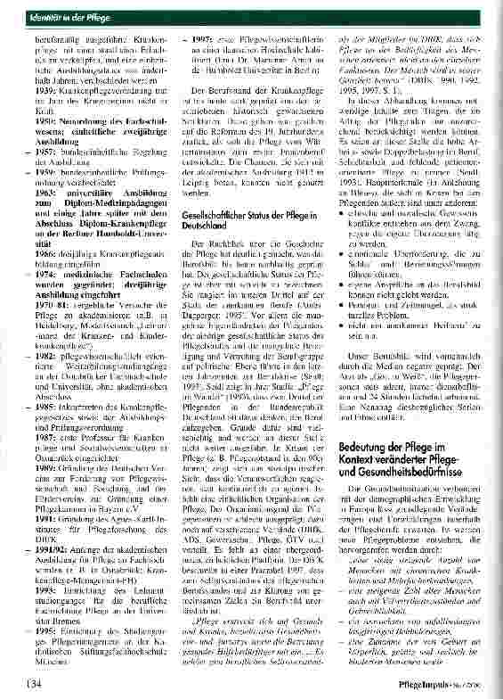Vorschauseite 3: Pflege auf dem Weg zu einer neuen Identität? Über die geschichtlichen Wurzeln der Pflege hin zu einem neuen pflegerischen Selbstverständnis