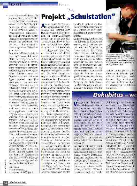 Vorschauseite 1: Projekt Schulstation
