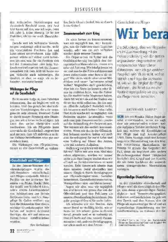 Vorschauseite 1: Wir beraten die kranken Menschen