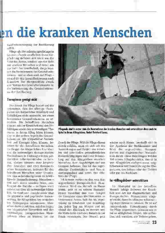 Vorschauseite 2: Wir beraten die kranken Menschen