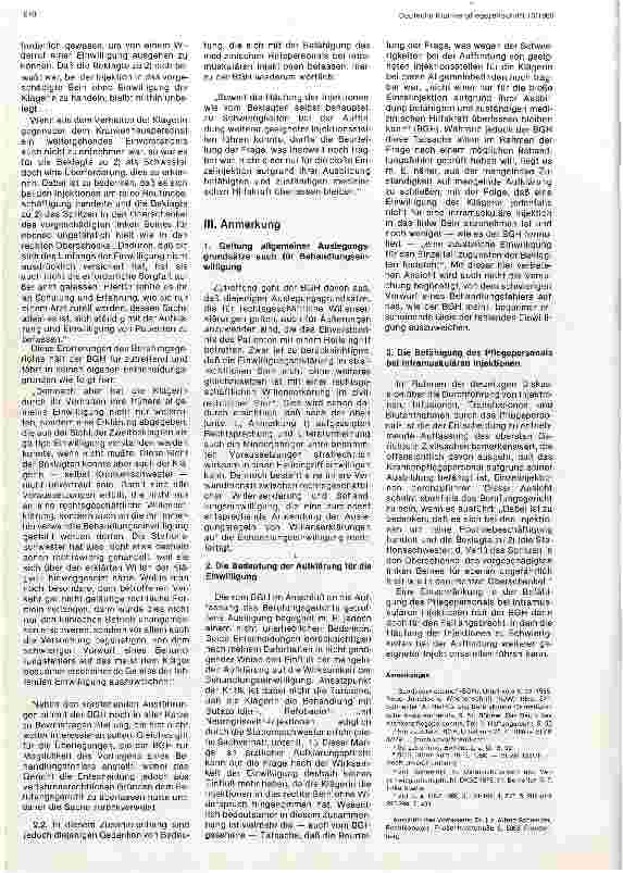 Vorschauseite 3: Die Einwilligung des Patienten zum Heileingriff ; intramuskuläre Injektionen durch das Pflegepersonal