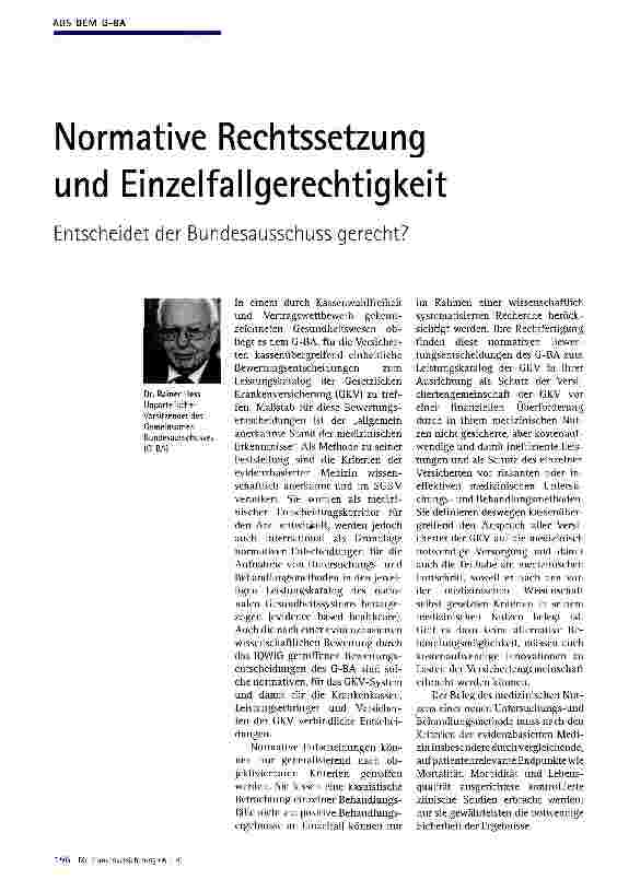 Vorschauseite 1: Normative Rechtssetzung und Einzelfallgerechtigkeit