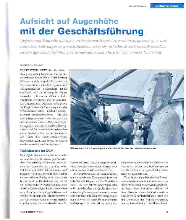Vorschauseite 1: Aufsicht auf mit der Geschäftsführung