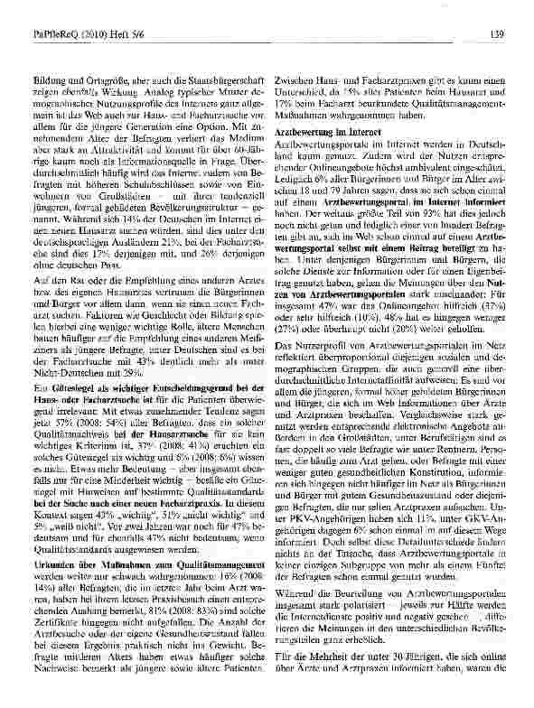 Vorschauseite 3: Versichertenbefragung der Kassenärztlichen Bundesvereinigung 2010 Versichertenbefragung der KBV