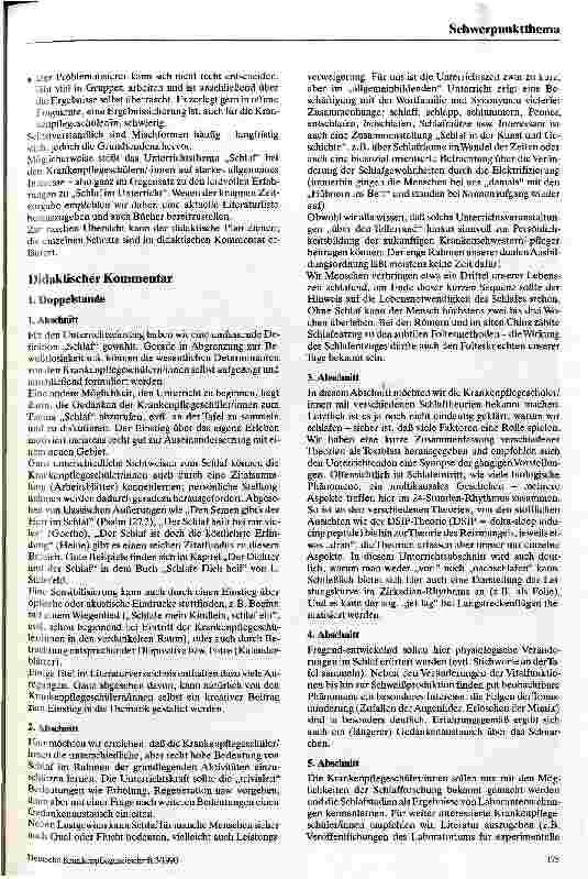 Vorschauseite 2: ATL Schlaf Entwurf eines Unterrichtskonzepts