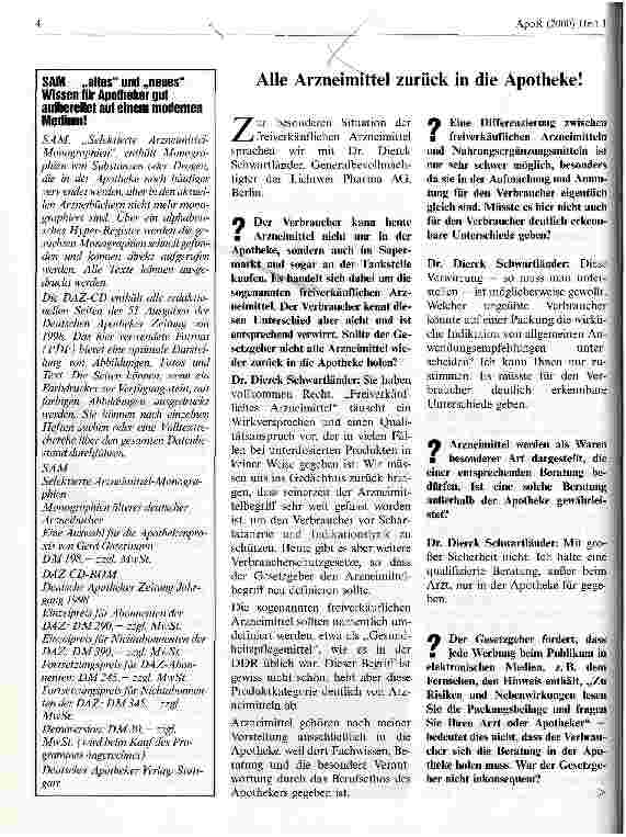 Vorschauseite 1: Alle Arzneimittel zurück in die Apotheke!
