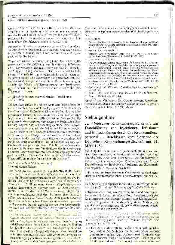 Vorschauseite 5: Rechtliche Zulässigkeit der Durchführung von Blutentnahmen,Injektionen Infusionen, Transfusionen durch das Pflegepersonal