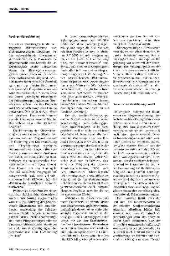 Vorschauseite 3: Gerechte Finanzierung der GKV?