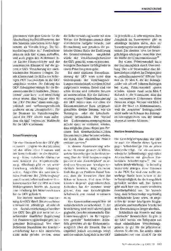 Vorschauseite 4: Gerechte Finanzierung der GKV?