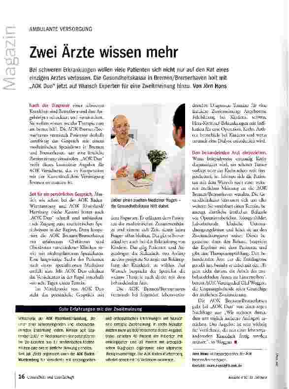 Vorschauseite 1: Zwei Ärzte wissen mehr
