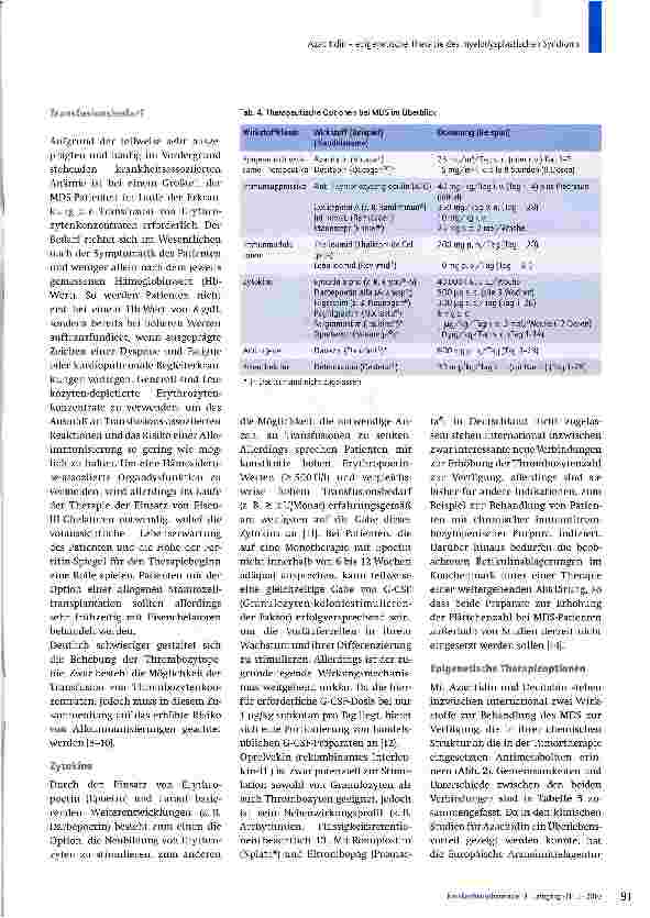 Vorschauseite 3: Azacitidin - epigenetische Therapie des myelodysplastischen Syndroms (MDS)