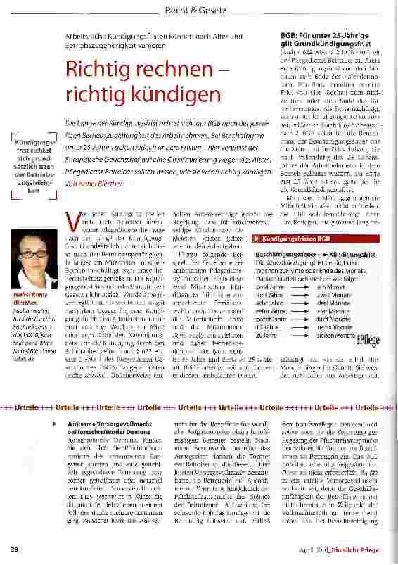 Vorschauseite 1: Richtig rechnen -richtig kündigen