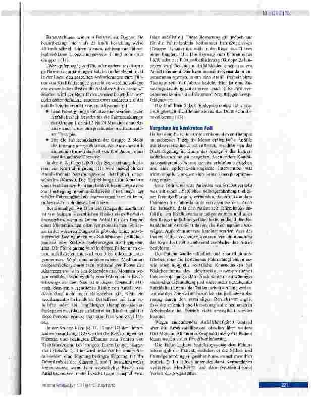 Vorschauseite 5: Beurteilung der Kraftfahreignung bei Epilepsie