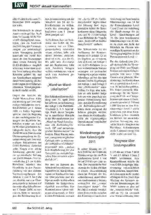 Vorschauseite 4: Das neonatologische Versorgungskonzept des G-BA