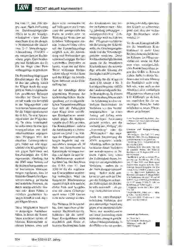 Vorschauseite 6: Das neonatologische Versorgungskonzept des G-BA