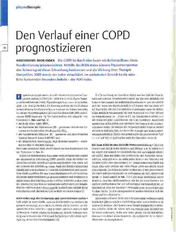 Vorschauseite 1: Den Verlauf einer COPD prognostizieren