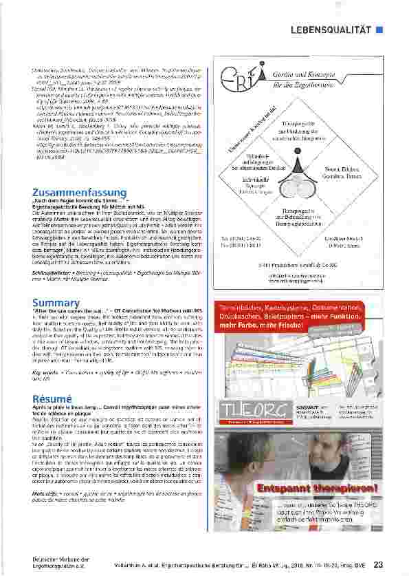 Vorschauseite 6: Ergotherapeutische Beratung für Mütter mit MS