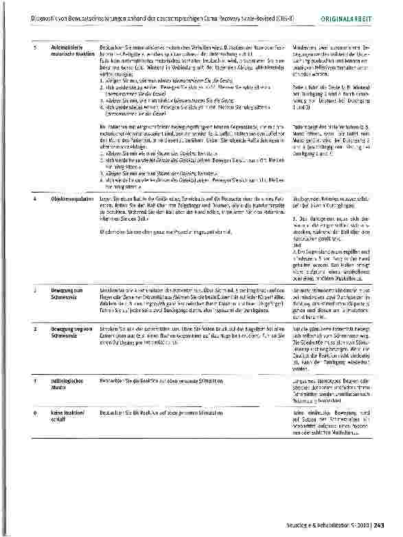 Vorschauseite 6: Anhang: CRS-RJFKComa Recovery Scale - Revidierte deutschsprachige Version®2008Manual für Erhebung und Auswertung