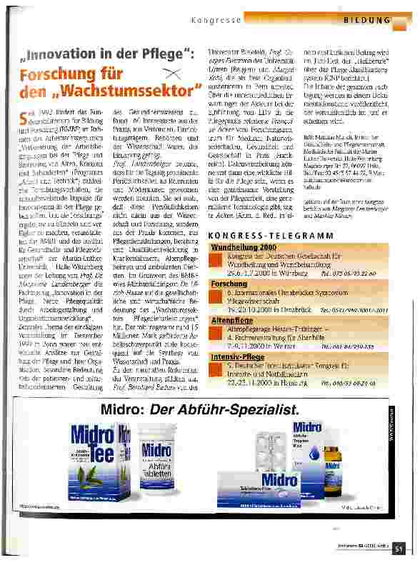Vorschauseite 1: Forschung für den Wachstumssektor