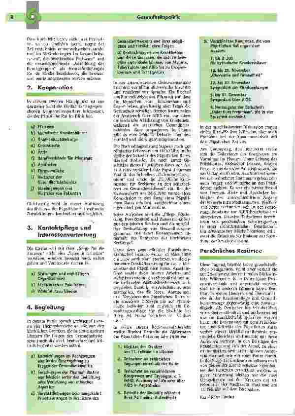 Vorschauseite 2: Gesundheitspolitik aus der Sicht des Vatikans