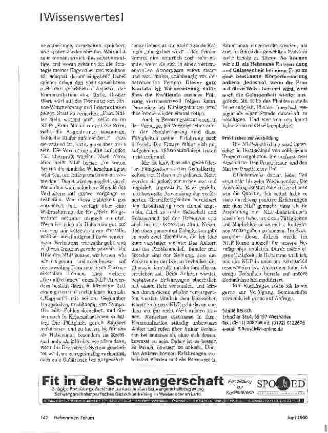 Vorschauseite 2: NLP-WAS IST DAS?UND WAS HAT ES MIT DEM BERUF DER HEBAMME ZU TUN?