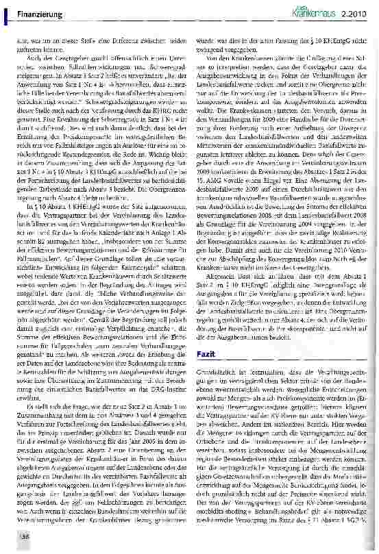 Vorschauseite 5: Berücksichtigung der Morbiditäts-entwicklung in der vertragsärztlichen Vergütung und der Krankenhausfinanzierung