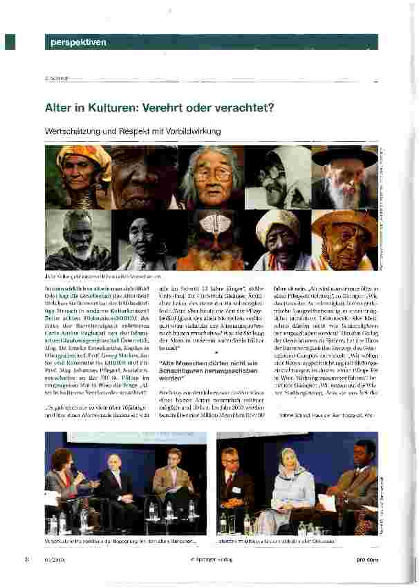 Vorschauseite 1: Alter in Kulturen: Verehrt oder verachtet?