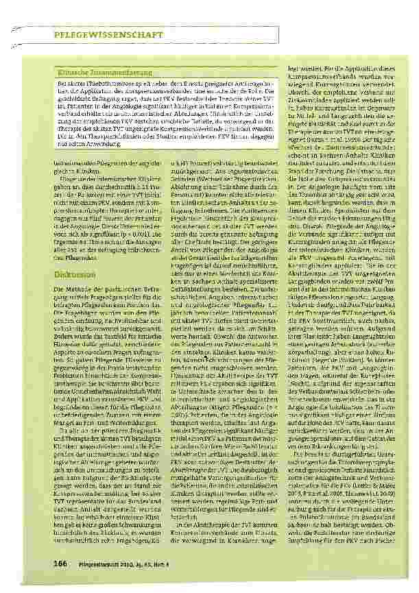 Vorschauseite 5: Befragung Pflegender zur Kompressionstherapie der akuten tiefen Beinvenenthrombose