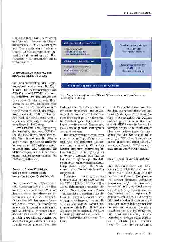 Vorschauseite 2: „Koexistenz statt Konkurrenz -Private und Gesetzliche Krankenversicherung in einer neuen Dualität