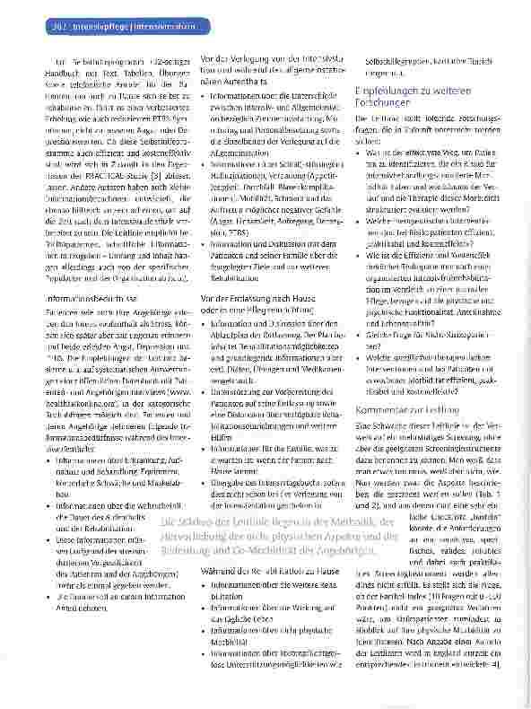 Vorschauseite 4: Zusammenfassung der englischen Leitlinie „Rehabilitation nach kritischer Erkrankung von 2009