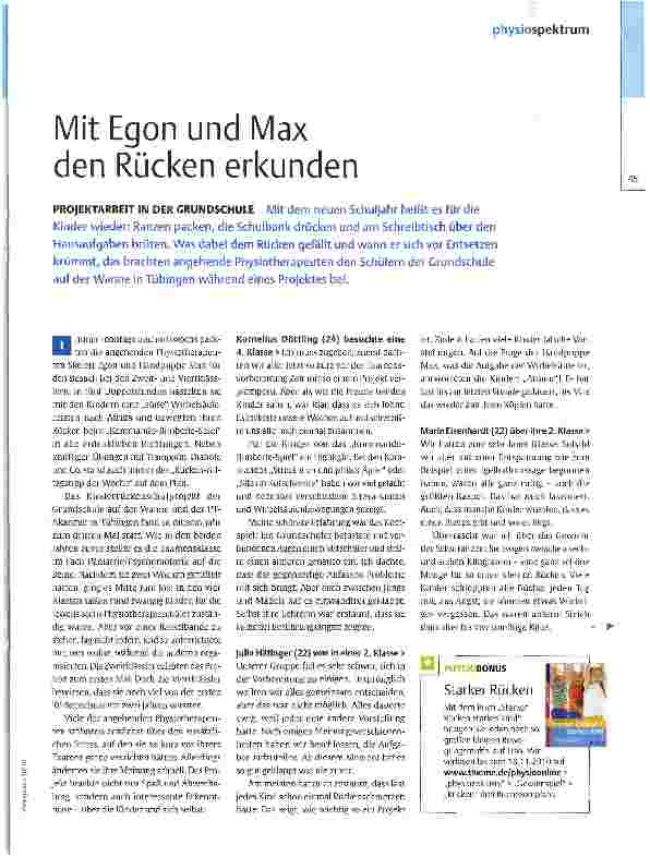 Vorschauseite 2: Mit Egon und Max den Rücken erkunden